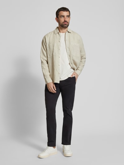 BOSS Orange Slim Fit Chino mit französischen Eingrifftaschen Black 1