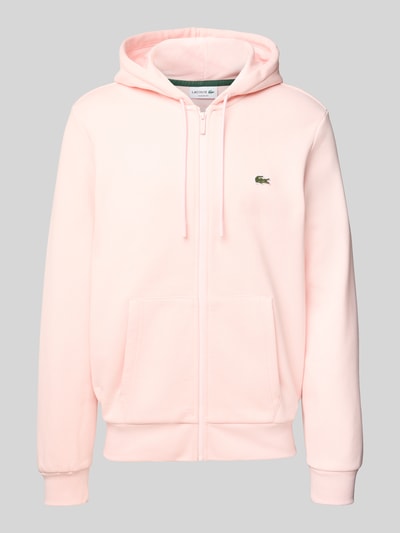 Lacoste Bluza rozpinana o kroju regular fit z mieszanki bawełny  Różowy 2