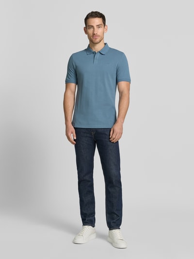 s.Oliver RED LABEL Koszulka polo o kroju regular fit z czystej bawełny Szaroniebieski 1