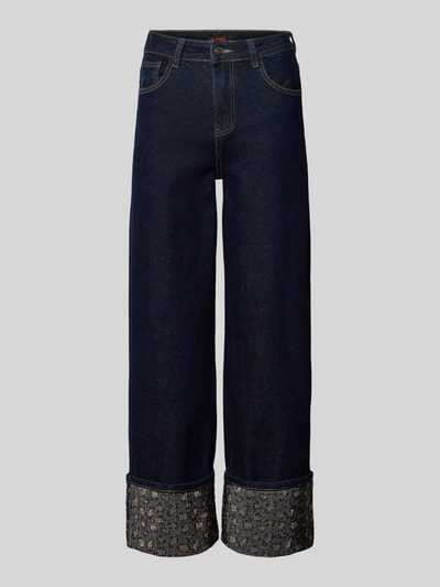 miss goodlife Straight fit jeans met omslag en siersteentjes Jeansblauw - 2