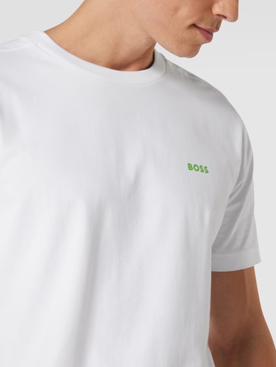 BOSS Green T-Shirt mit Logo-Print Modell 'Tee' Weiss 3