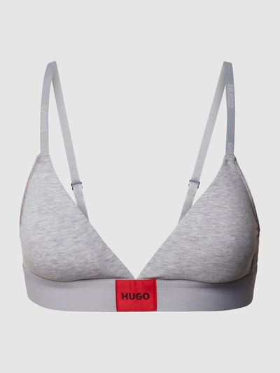 HUGO CLASSIFICATION Triangel-BH mit Label-Patch Modell 'Triangle Red Label' Silber Melange 2