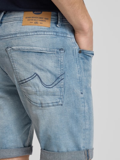 Petrol Korte regular fit jeans in 5-pocketmodel, model 'BULLSEYE' Lichtblauw - 3