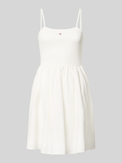 Tommy Jeans Tailliertes Freizeitkleid aus reiner Baumwolle Weiss 2