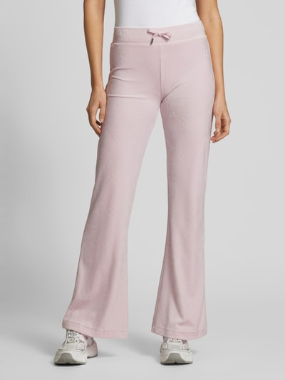 Juicy Couture Flared Sweatpants mit Tunnelzug Modell 'MONOGRAM LISA' Rosa 4