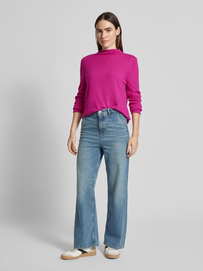 MAERZ Muenchen Gebreide pullover met turtleneck Fuchsia - 1