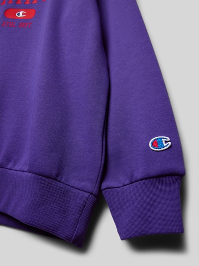 CHAMPION Sweatshirt mit Label-Print Lila 2