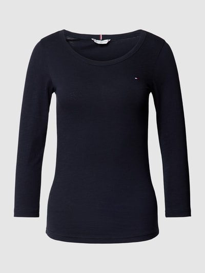 Tommy Hilfiger Longsleeve aus Baumwolle mit Label-Detail Marine 2