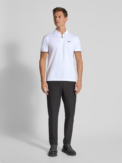 BOSS Green Poloshirt mit Label-Detail Modell 'Philix' Weiss 1