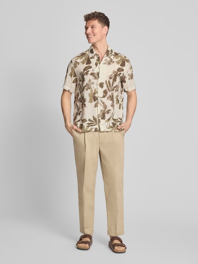 Marc O'Polo relaxed fit vrijetijdsoverhemd van puur linnen Lichtbruin - 1