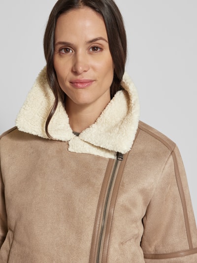 moves Jacke mit asymmetrischem Reißverschluss Modell 'Elira 3669' Beige 3