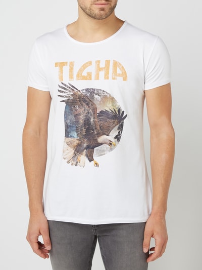 Tigha T-shirt z nadrukiem Biały 4