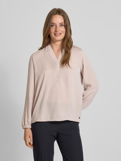 Marc Cain Regular Fit Bluse mit Tunka-Ausschnitt Kitt 4