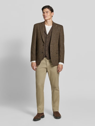 Carl Gross Slim Fit 2-Knopf-Sakko mit Pattentaschen Modell 'Theo' Hellbraun 1