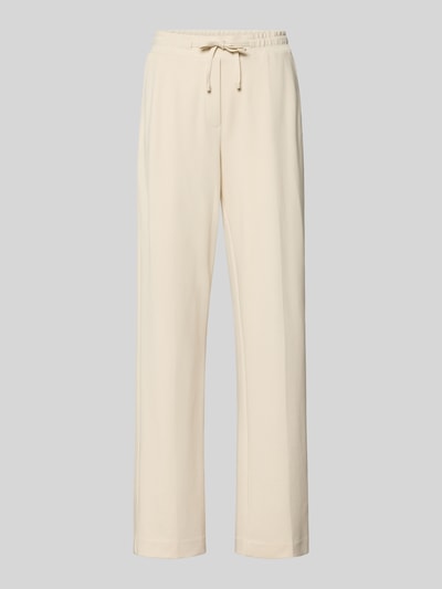 Produktfoto, Gerade Hose aus Lyocell-Mix Modell 'Macie' von OPUS PANTS, hellbeige, glatte Oberfläche, gerade Form, neutrale Farbgebung