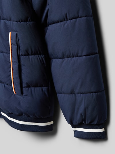 s.Oliver RED LABEL Regular fit gewatteerd jack met capuchon Marineblauw - 2