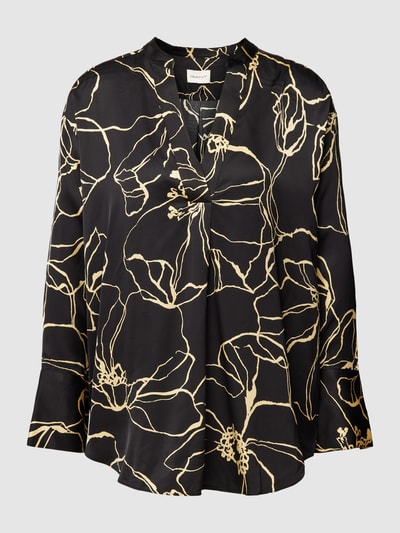 Gant Blouseshirt van viscose met all-over motief Zwart - 2