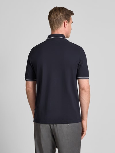 bugatti Koszulka polo z krótką listwą guzikową Granatowy 5