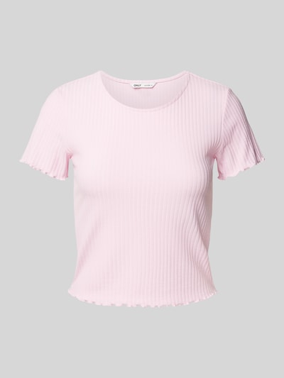 Only Regular Fit T-Shirt mit Viskose-Anteil Rosa 1