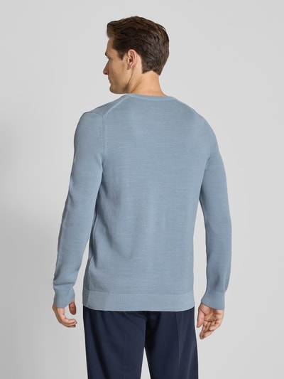 Marc O'Polo Regular fit gebreide pullover van zuiver katoen Lichtblauw - 5