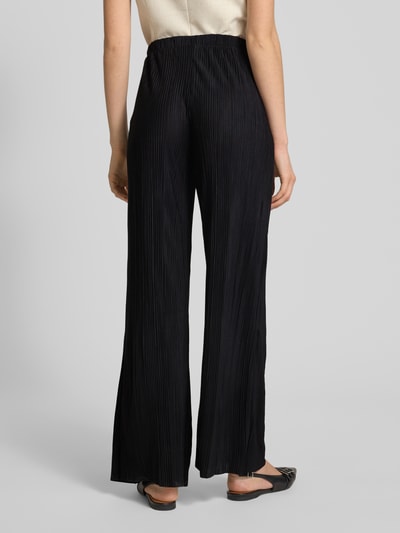 Vila Wide Leg Stoffhose mit Plisseefalten Modell 'PLISA' Black 5