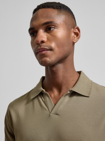 Lindbergh Poloshirt aus Baumwoll-Mix Khaki 3