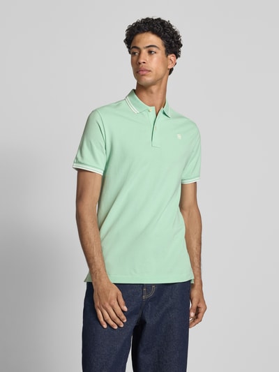G-Star Raw Slim Fit Poloshirt mit Label-Stitching Modell 'Dunda' Tuerkis 4