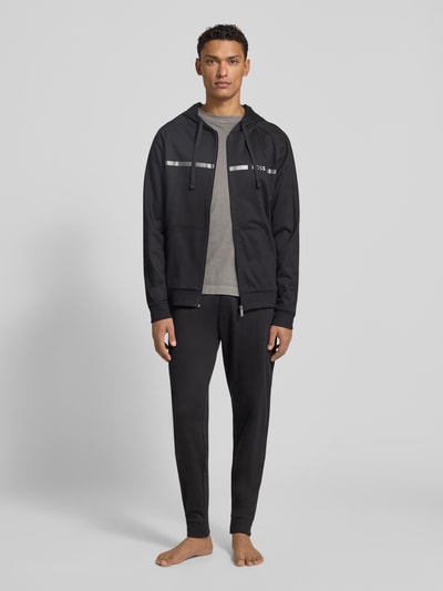 BOSS Regular fit sweatjack van puur katoen, model 'AUTHENTIC' Zwart - 1