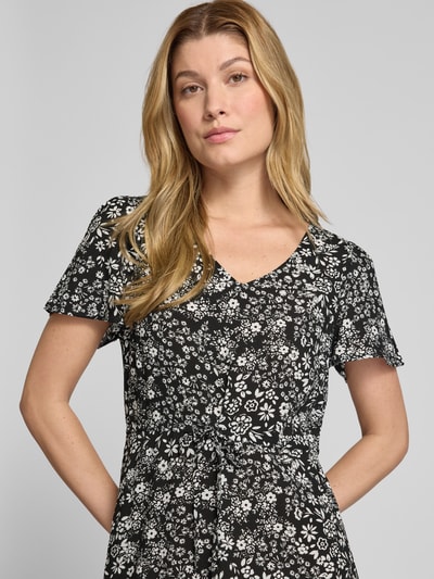 VERO MODA Sukienka casualowa mini z czystej wiskozy model ‘EASY JOY’ Czarny 3