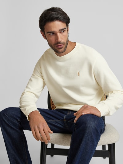 Polo Ralph Lauren Sweatshirt mit Label-Stitching Sand 3