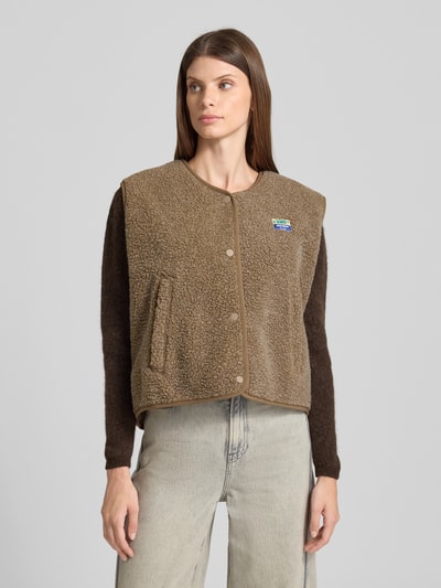 American Vintage Regular fit gilet met logopatch, model 'Hoktown' Kit gemêleerd - 4