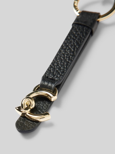 Coccinelle Schlüsselanhänger mit Label-Detail Black 2