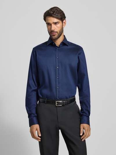 Christian Berg Men Regular Fit Businesshemd mit extra langem Arm Marine 4