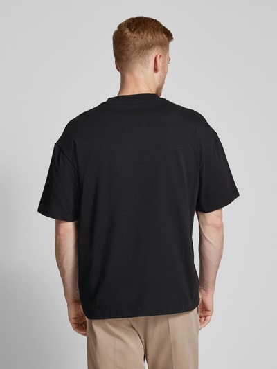 HUGO T-Shirt mit Label-Print Modell 'Dinkee' Black 5