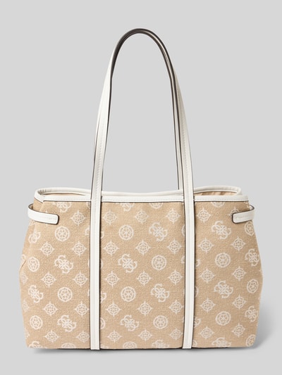 Guess Torebka z aplikacją z logo model ‘BEYZA GIRLFRIEND TOTE’ Złamany biały 4