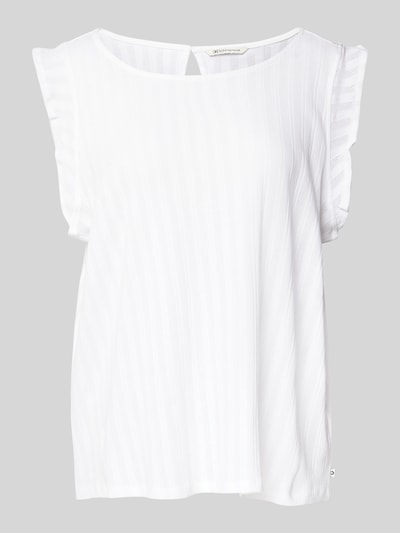 Tom Tailor Denim Loose Fit Top aus reiner Baumwolle Weiss 2
