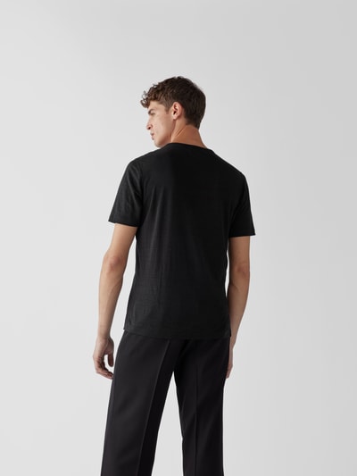 Lardini T-Shirt aus Leinen Dunkelgrün 5