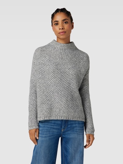 HUGO Strickpullover mit Grobstrick Modell 'SAFINEYN' Mittelgrau 4
