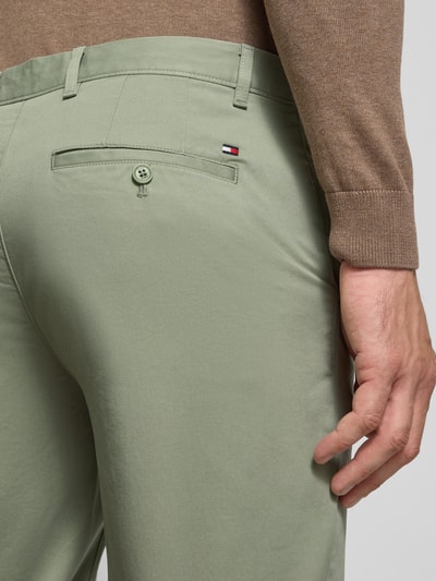 Tommy Hilfiger Straight leg chino van katoenmix, model 'DENTON' Groen - 3