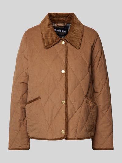 Barbour Jacke mit Druckknopfleiste Modell 'Emilia' Beige 1