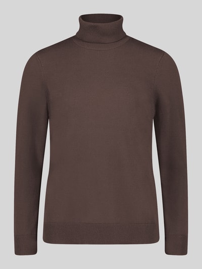 Betty Barclay Rollkragenpullover mit abgerundetem Saum Dunkelbraun 2