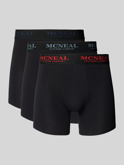 MCNEAL Trunks mit Label-Bund im 3er-Pack Metallic Black 1