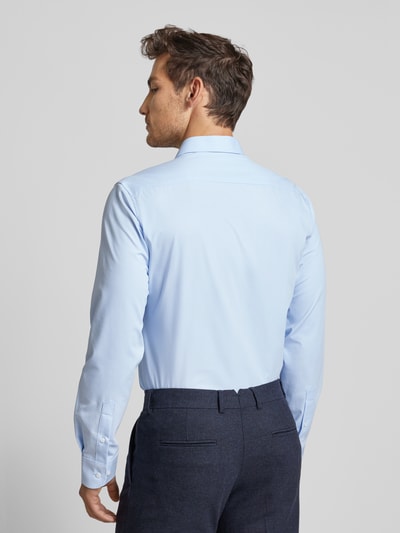 Eterna Slim fit zakelijk overhemd met kentkraag Bleu - 5