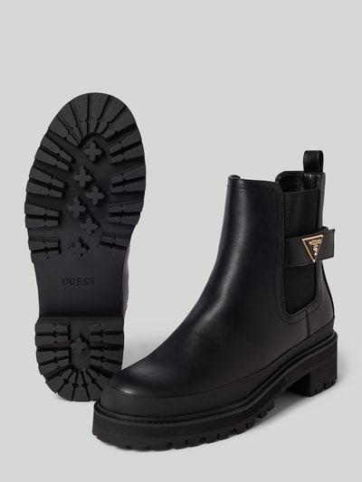 Guess Chelsea boots met logo-applicatie, model 'BENSLY' Zwart - 4