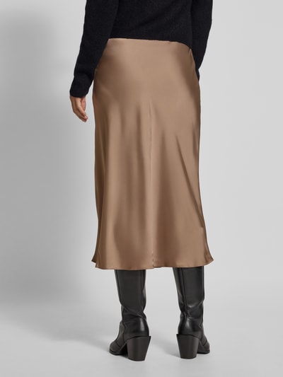 Lauren Ralph Lauren Midirock mit gelegten Falten Modell 'SHARAE' Taupe 5