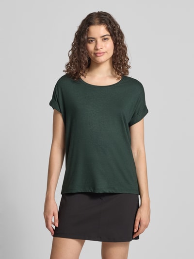 ONLY Regular Fit T-Shirt aus Viskose-Mix Modell 'MOSTER' Dunkelgruen 4