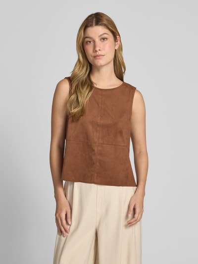 Christian Berg Woman Regular Fit Blusentop mit Rundhalsausschnitt Schoko 4