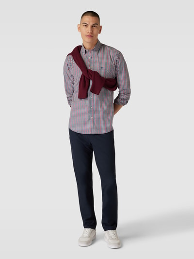 Fynch-Hatton Regular Fit Freizeithemd mit Vichy-Karo Rot Melange 1