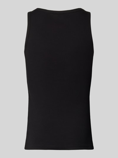 Produktfoto, Tanktop met Labelprint in set van 2 van HUGO, mix van katoen en elastaan, nauwsluitend, riblook, brede bandjes, zwarte kleur.