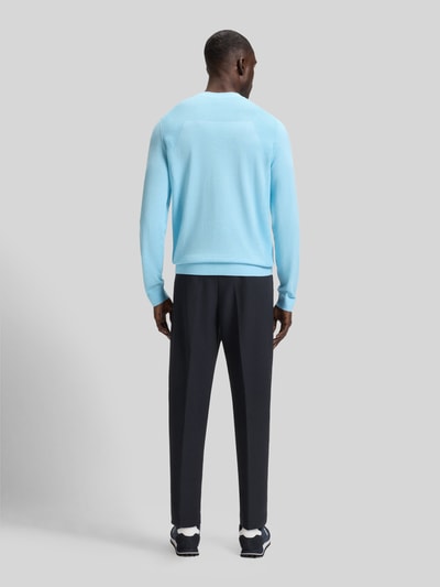 BOSS Green Tapered fit pantalon van strijkvriendelijk materiaal model 'T_CONVERT' Donkerblauw - 5